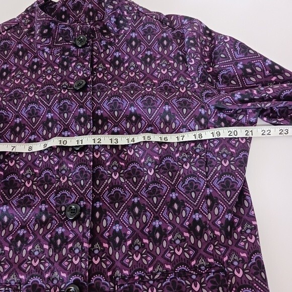 Charter Club Women's Jacket Multi Color Purple with pink. Large - Picture 8 of 11